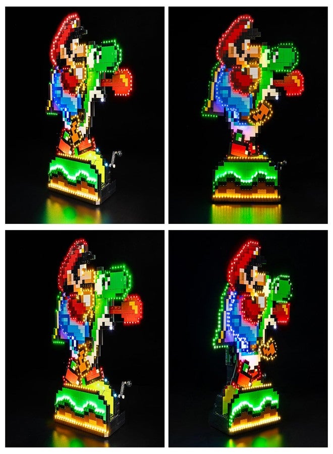 Kyglaring طقم إضاءة LED من Kyglaring متوافق مع مجموعة Lego 71438، ملحقات إضاءة لـ Super Mario World: Mario & Yoshi Nintendo Model Set، أضواء فقط، الإصدار الكلاسيكي. - Image 3